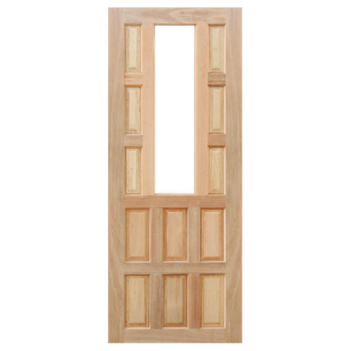 ประตูกระจกไม้สยาแดง MD07/1 90X200 cm.