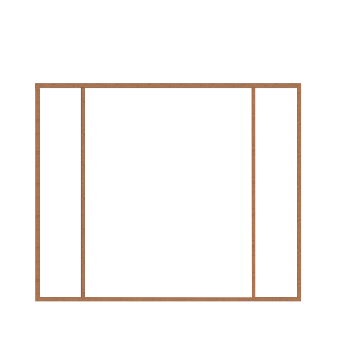 MAZTERDOORS ชุดวงกบประตูไม้ ไม้เนื้อแข็ง SET3 200x200ซม.