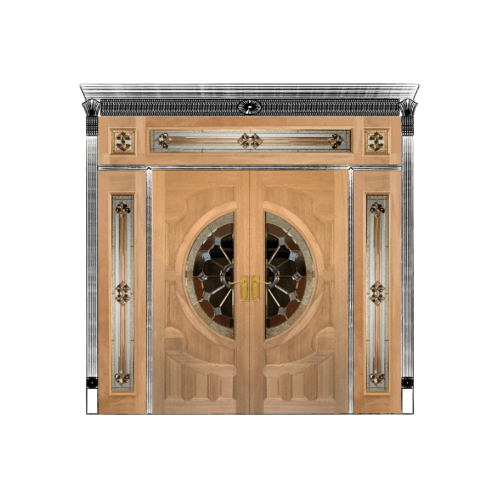 MAZTERDOOR SET 4 ประตูสยาแดง ขนาด 240x265 cm. VANDA-04