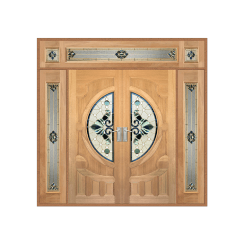 MAZTERDOOR SET 4 ประตูสยาแดง (ดอกไม้) 240x245cm. VANDA-08