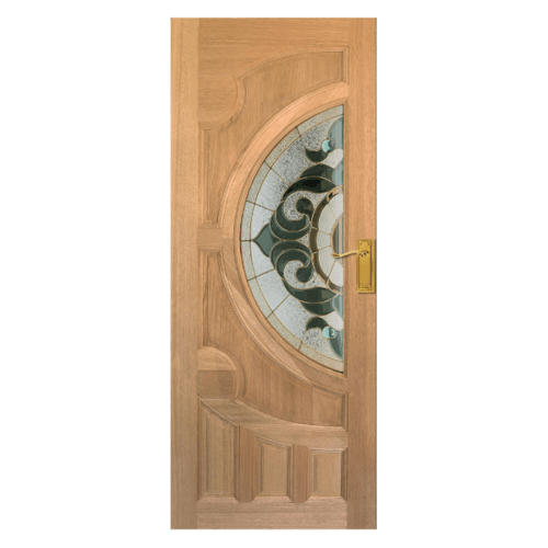ประตูกระจกไม้สยาแดง VANDA-01 80X205 cm.