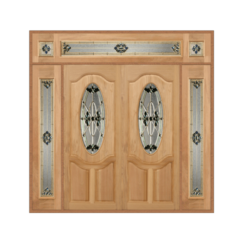 MAZTERDOOR SET 4 ประตูกระจกไม้จำปาร์การ์ 240X245 cm. ORCHID-08