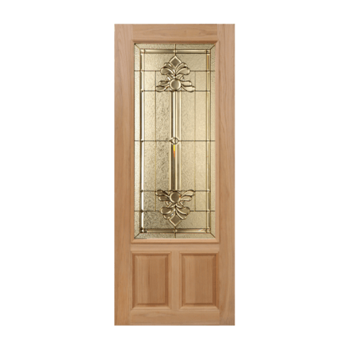 MAZTERDOOR ประตูกระจกไม้สยาแดง 100X200 cm. LOTUS-08
