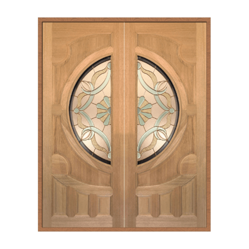 MAZTERDOOR SET 1 ประตูไม้สยาแดง 160x200 cm.(ทำสี) VANDA-02