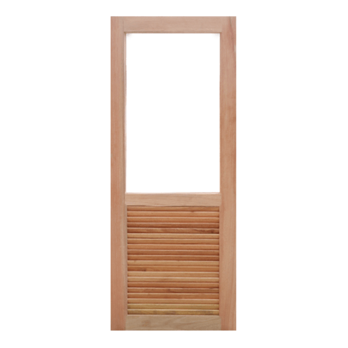 MAZTERDOOR ประตูไม้สยาแดงกระจกฝ้า ขนาด 80x200cm. MD 08/1