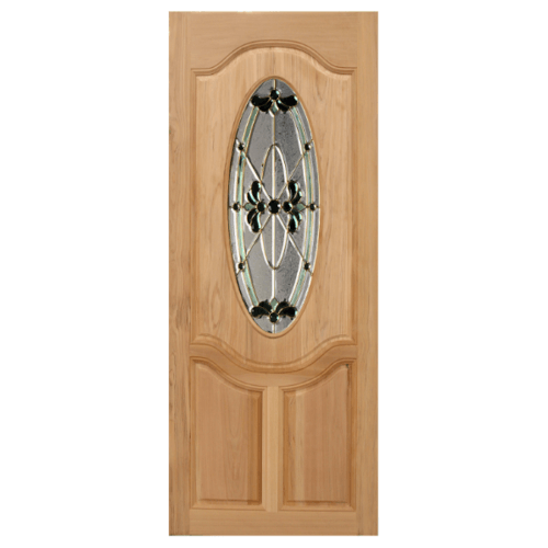MAZTERDOOR ประตูไม้จาปาร์การ์กระจก ขนาด 90X200cm. ORCHID-08