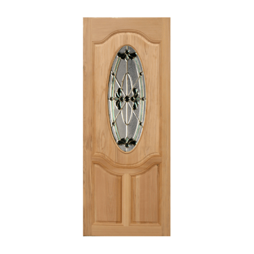 ประตูกระจกไม้สยาแดง ORCHID-08 100x195cm. MASTERDOOR