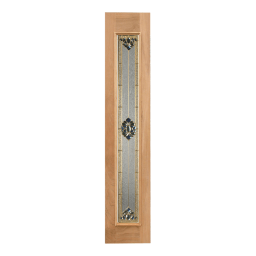 MAZTERDOOR ประตูไม้สยาแดง บานเรียบพร้อมกระจก ขนาด40x180cm. JASMINE-05