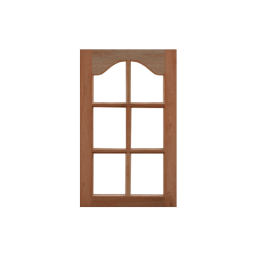 MAZTERDOORS หน้าต่างไม้สยาแดง ช่องกระจกปีกนก 6ช่อง(โปร่ง) WD-04 60x100ซม.
