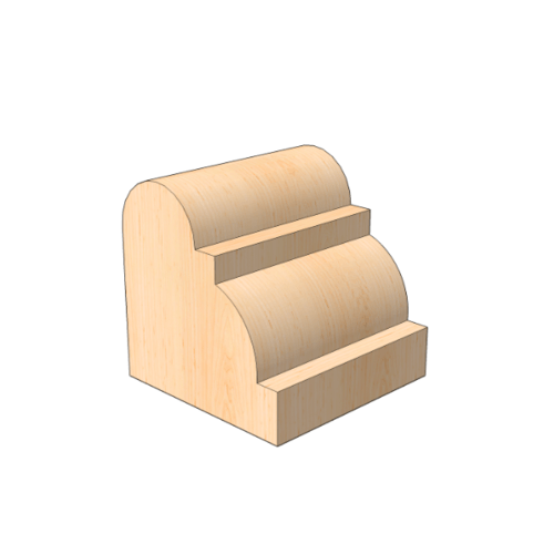 คิ้วตกแต่ง-ไม้สักM.0513(ลูกฟัก) 5/8 x5/8 x6.5 ฟุต