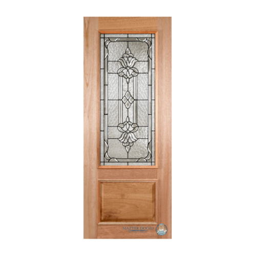 MAZTERDOOR ประตูกระจกไม้สยาแดง ขนาด 80x200 cm. LOTUS-10