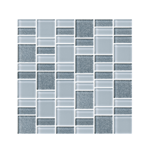 Glascera โมเสคแก้ว 30x30 ซม. รุ่นรีแฟล็กชั่น สีเทา