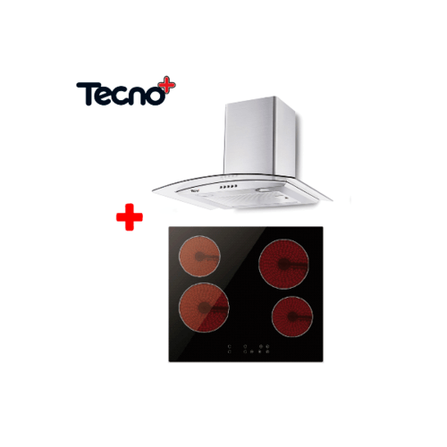 TECNO+ ชุดเซ็ทเครื่องดูดควัน +เตาไฟฟ้า TNS HD 3460K-AC+ TNP VT 4060 MN