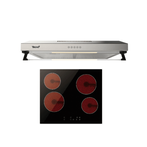 TECNOPLUS ชุดเซ็ทเครื่องดูดควัน +เตาไฟฟ้า TNP HD 6048 MN-TNP VT 4060 MN คละสี