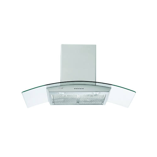 TECNOGAS ชุดเซ็ทเตาแก๊สและเครื่องดูดควัน Set HB 2079-Hood 90 MA สเตนเลส-กระจก