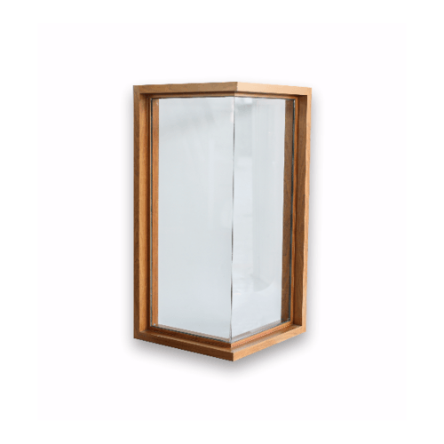 Wellingtan หน้าต่างช่องแสงเข้ามุมอลูมิเนียม ขนาด 50x50x100cm. TKCW050510 สีไม้สัก
