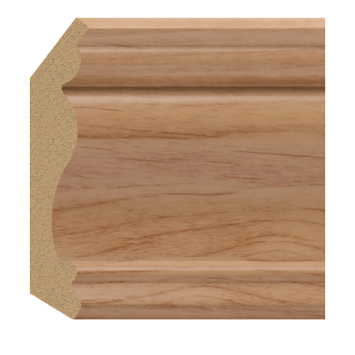 GREAT WOOD ไม้บัวบน PS ขนาด 70x14x2900 mm(กxหนาxย) JC335-2 สีน้ำตาลอ่อน