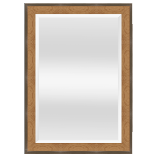 NICE กระจกเงามีกรอบ สีลายไม้ ขนาด 60x90 cm. 6107-81387T