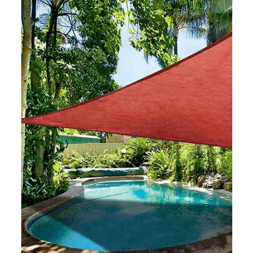POLLO ตาข่ายกรองแสงทรงสามเหลี่ยม ขนาด 3.6x3.6.x3.6 M สีน้ำตาลเข้ม