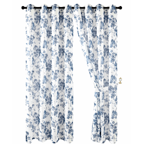 Davinci ผ้าม่านหน้าต่าง  150x160ซม.  Cinzento สีฟ้า