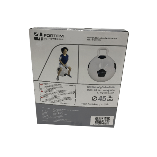 FORTEM ลูกบอลมีหูจับ 45 ซม.ARK-HPB-3#45FB ลายฟุตบอล  เหมาะสำหรับเด็ก 4 ขวบขึ้นไป
