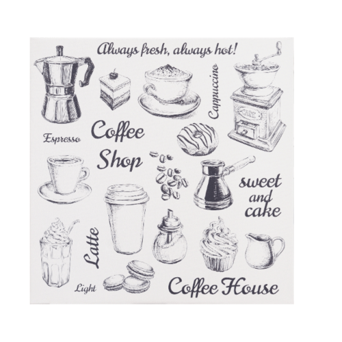 รูปภาพพิมพ์ผ้าใบ Coffee Shop C4040-4 40x40ซม. (ก.xส.) NICE ( coffee House)