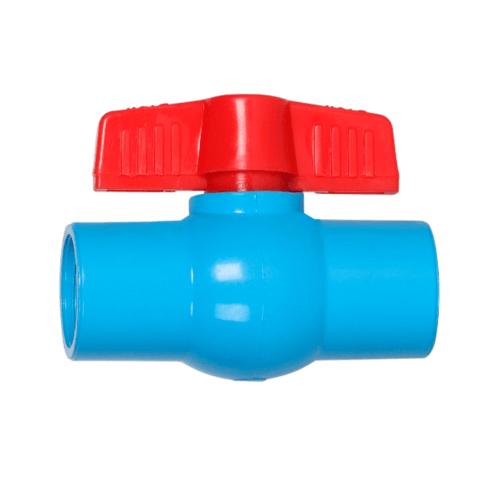 VAVO บอลวาล์วพีวีซี 1/2 (18) แบบเกลียว สีฟ้า