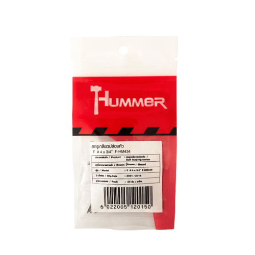 HUMMER สกรูเกลียวปล่อยหัว F-HM434 ขนาด 4x3/4