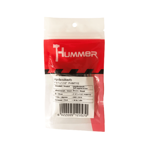 HUMMER สกรูเกลียวปล่อยหัว P-HM7112 ขนาด 7X1.1/2 (25ตัว/แพ็ค)