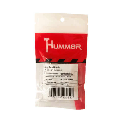 HUMMER สกรูเกลียวปล่อยหัว P-HM810 ขนาด 8X1 (25ตัว/แพ็ค)