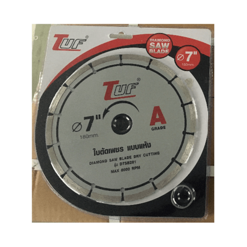 TUF ใบตัดเพชร แบบแห้ง DTSB281 7นิ้วx2.2x25.4-22.23mm เกรด A ใบตัดเพชร แบบแห้ง DTSB281 7นิ้วx2.2x25.4-22.23mm เกรด A