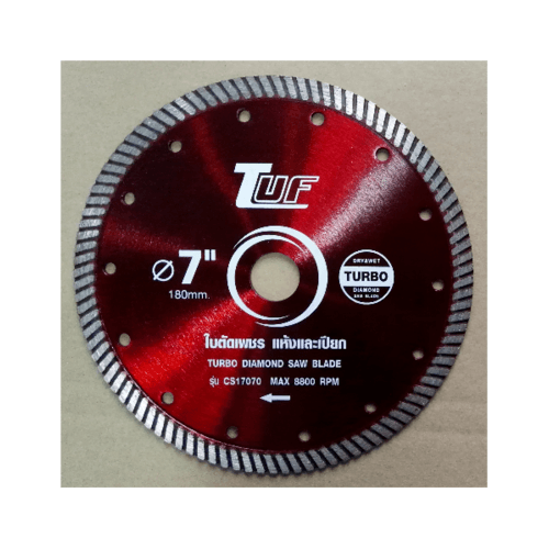TUF ใบตัดเพชร 7 นิ้ว ตัดคอนกรีต ตัดแห้ง-น้ำ รุ่น CS17070
