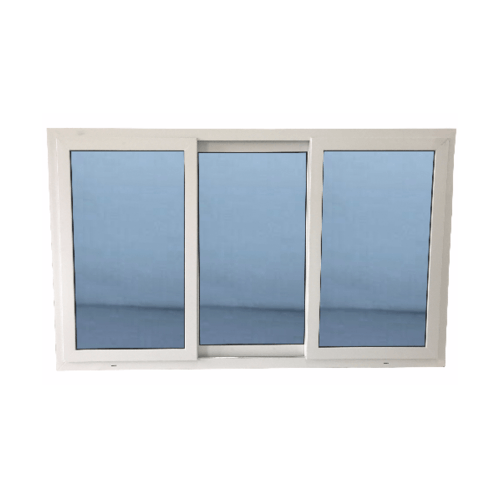 Wellingtan หน้าต่างไวนิล บานเลื่อน SFS 180x110cm. (กxส) กระจกสีฟ้าสะท้อนแสง RBW003 สีขาว