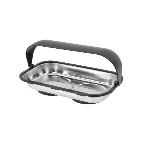 HUMMER ถาดสแตนเลสติดแม่เหล็กมีหูหิ้ว รุ่น QJ7006C ขนาด 136mm. ทรงเหลี่ยม