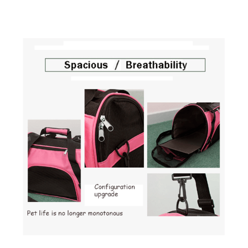 กระเป๋าใส่สัตว์เลี้ยงแบบพกพา รุ่น PTC001S ไซส์ S  ขนาด 30x43x20ซม. สีชมพู DUDUPETS