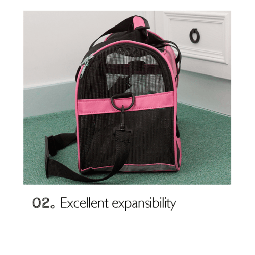 กระเป๋าใส่สัตว์เลี้ยงแบบพกพา รุ่น PTC001S ไซส์ S  ขนาด 30x43x20ซม. สีชมพู DUDUPETS