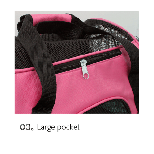 กระเป๋าใส่สัตว์เลี้ยงแบบพกพา รุ่น PTC001S ไซส์ S  ขนาด 30x43x20ซม. สีชมพู DUDUPETS