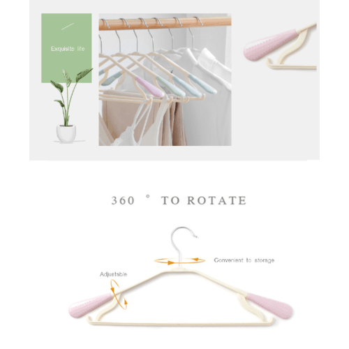 SAKU ไม้แขวนเสื้อพลาสติกกันลื่น รุ่น AN02 สีฟ้า บรรจุ 10 ชิ้น/แพ็ค