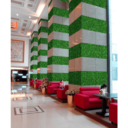 ต้นไม้เทียมติดผนัง รุ่น MZ188048A ขนาด 50×50×3 ซม. สีเขียว