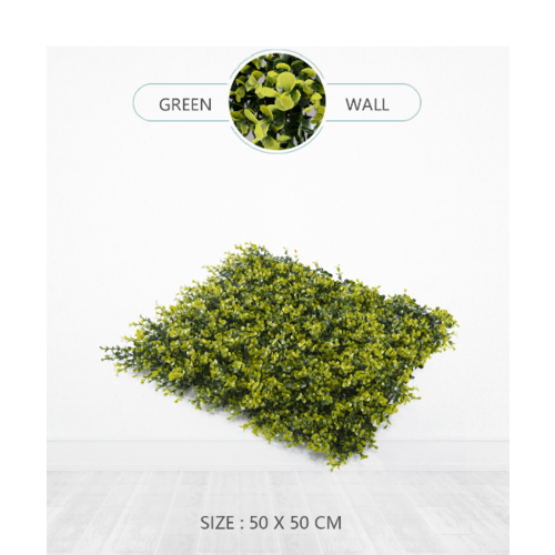 ต้นไม้เทียมติดผนัง รุ่น MZ188003A ขนาด 50×50×3 ซม. สีเขียว