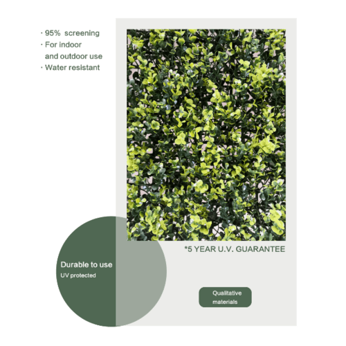 ต้นไม้เทียมติดผนัง รุ่น MZ188003A ขนาด 50×50×3 ซม. สีเขียว