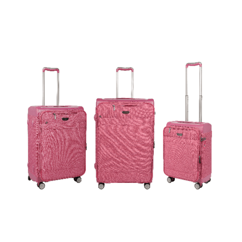 WETZLARS ชุดกระเป๋าเดินทางแบบผ้า 3 ใบ ขนาด 20 24 28 ATW001PK สีชมพู