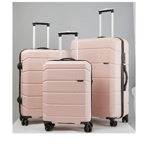 WETZLARS ชุดกระเป๋าเดินทาง ABS  3ใบ  ขนาด 20 24 28   CTH0029 สีชมพู