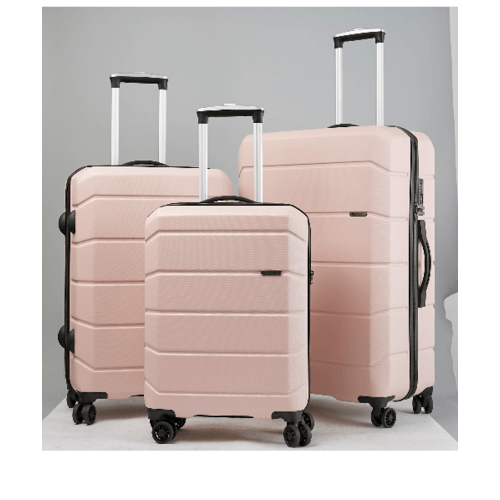 WETZLARS ชุดกระเป๋าเดินทาง ABS 3ใบ ขนาด 20 24 28 CTH0029 สีชมพู