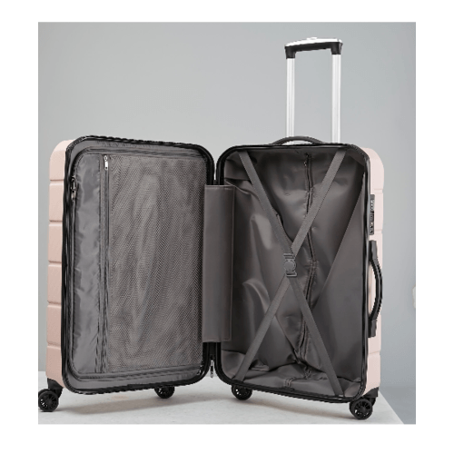 WETZLARS ชุดกระเป๋าเดินทาง ABS  3ใบ  ขนาด 20 24 28   CTH0029 สีชมพู