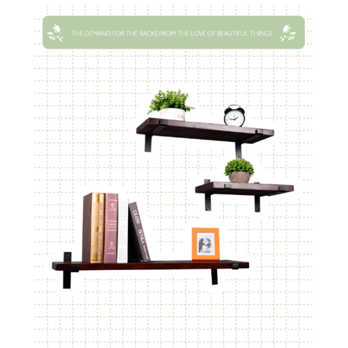 Delicato ชั้นวางของ ขนาด20X40X2ซม. รุ่น SY05 สีน้ำตาล