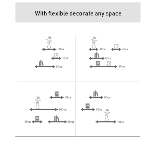 Delicato ชั้นวางของ ขนาด20X40X2ซม. รุ่น SY05 สีน้ำตาล