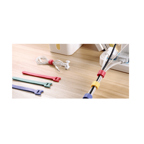 BIGROW แถบผ้าหนามเตยพันสาย4สี ขนาด10*145*2มม. รุ่น ST01