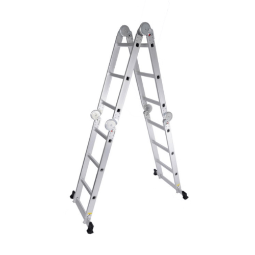 HUMMER บันไดอลูมิเนียมอเนกประสงค์ 12ขั้น (3x4) รุ่น LF012 สีเงิน