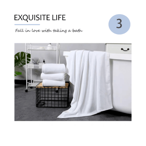 COZY ผ้าขนหนู Hotel รุ่น รุ่น LL01 ขนาด 70×140 ซม.  สีขาว